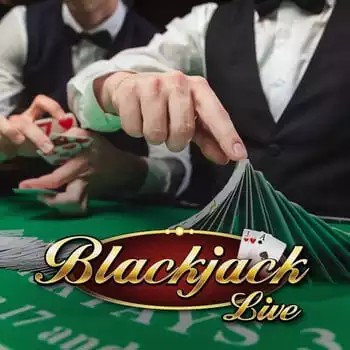 Live Blackjack game by Evolution – logo hosted on Wolf Casino
