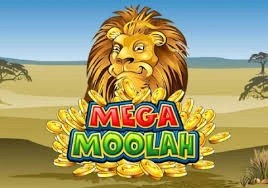 Slots logo of Mega Moolah slot from Games Global at Wolf Casino