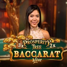 Official Live Casino logo: Prosperity Tree Baccarat by Evolution at Wolf Casino